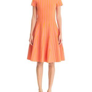 CAROLINA HERRERA Striped Fit-&-Flare Dress